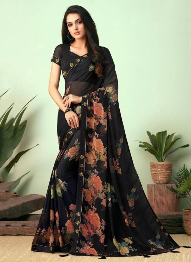 RUCHI ANAIRA Latest Fancy Designer Heavy Festive Wear Casual Wear Chiffon Printed Saree Collection